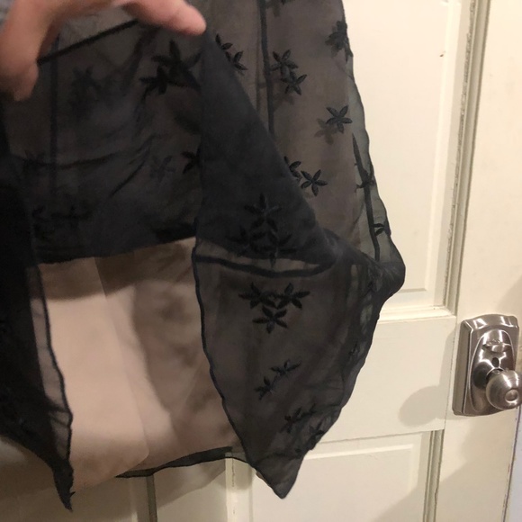 Talbots Sheer Lace Silk Overlay Skirt size 2P - Picture 2 of 8